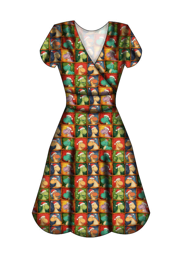 Maeve Swing Dress - Dino's First Christmas- Preorder for dispatch 28th of October