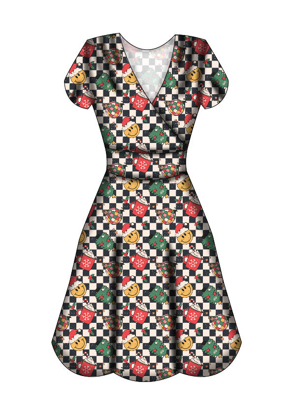Maeve Swing Dress - Retro Christmas - Preorder for dispatch 28th of October