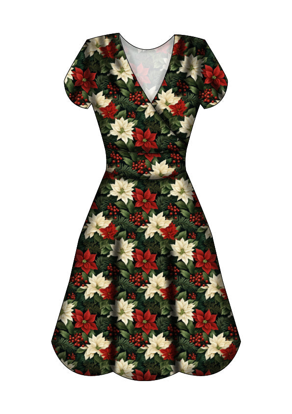 Maeve Swing Dress - Poinsettia - Preorder for dispatch 28th of October
