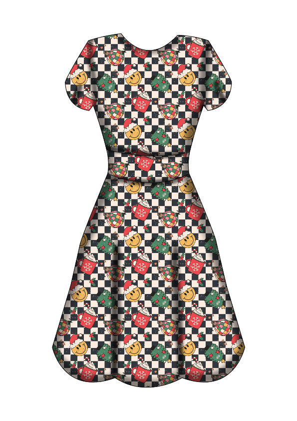 Maeve Swing Dress - Retro Christmas - Preorder for dispatch 28th of October