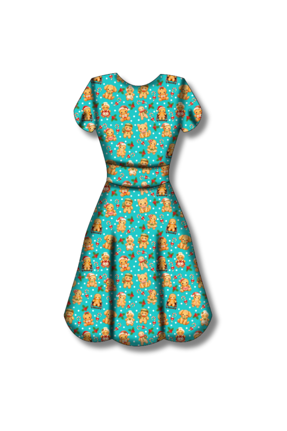 PREORDER - Maeve Swing Dress - Gingerbread Cheer - Estimated dispatch date 29th of October