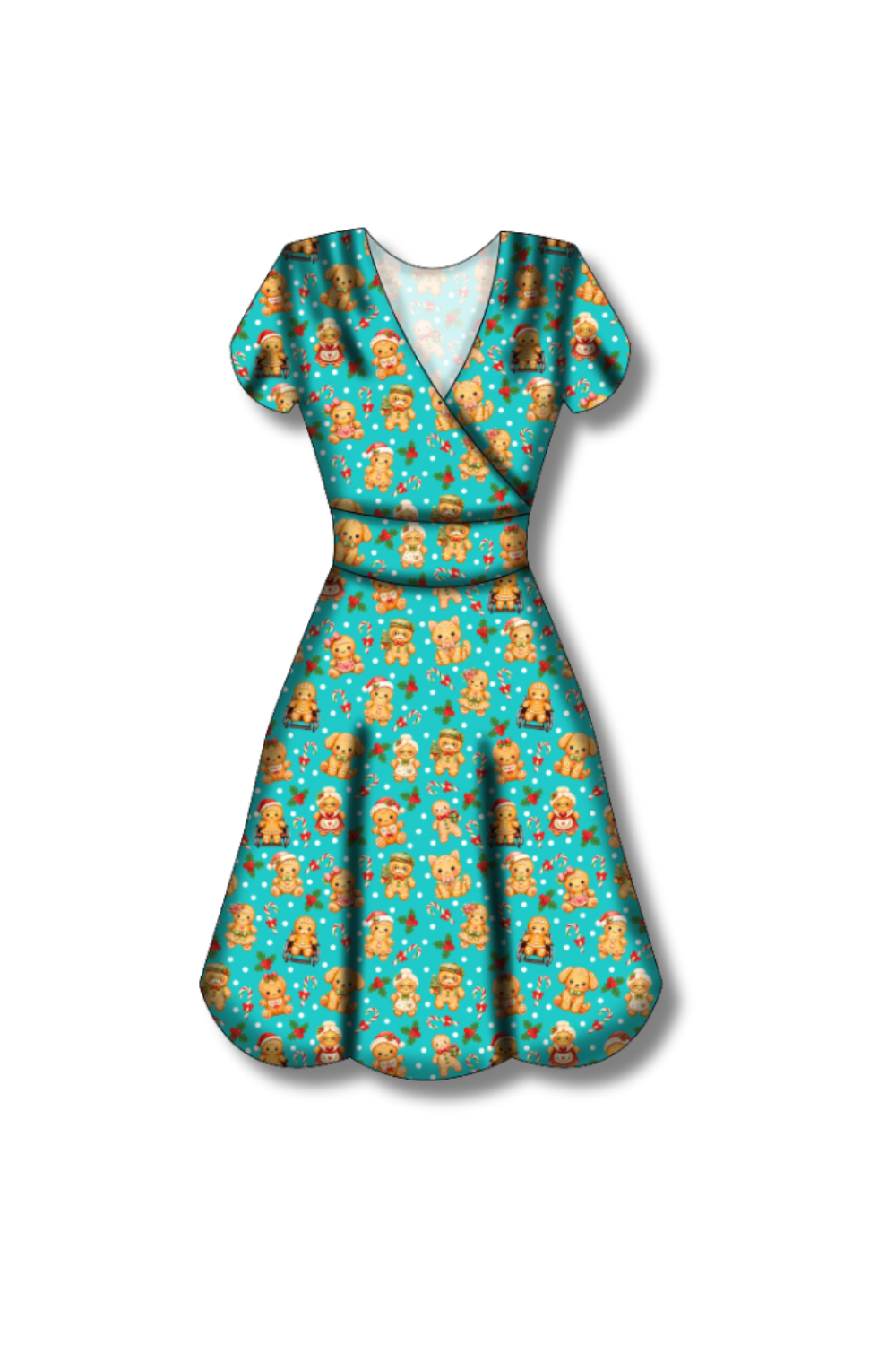 PREORDER - Maeve Swing Dress - Gingerbread Cheer - Estimated dispatch date 29th of October