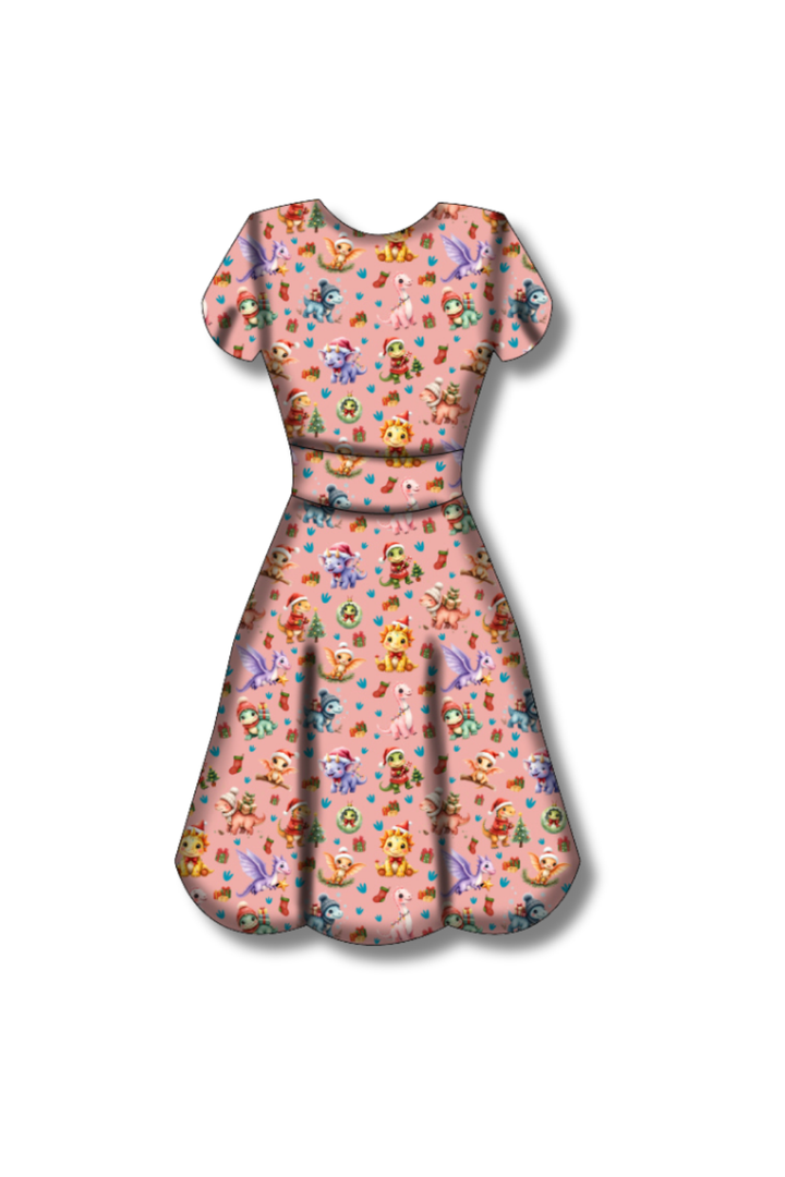 PREORDER - Maeve Swing Dress - Jurassic Jingles - Estimated dispatch date 29th of October