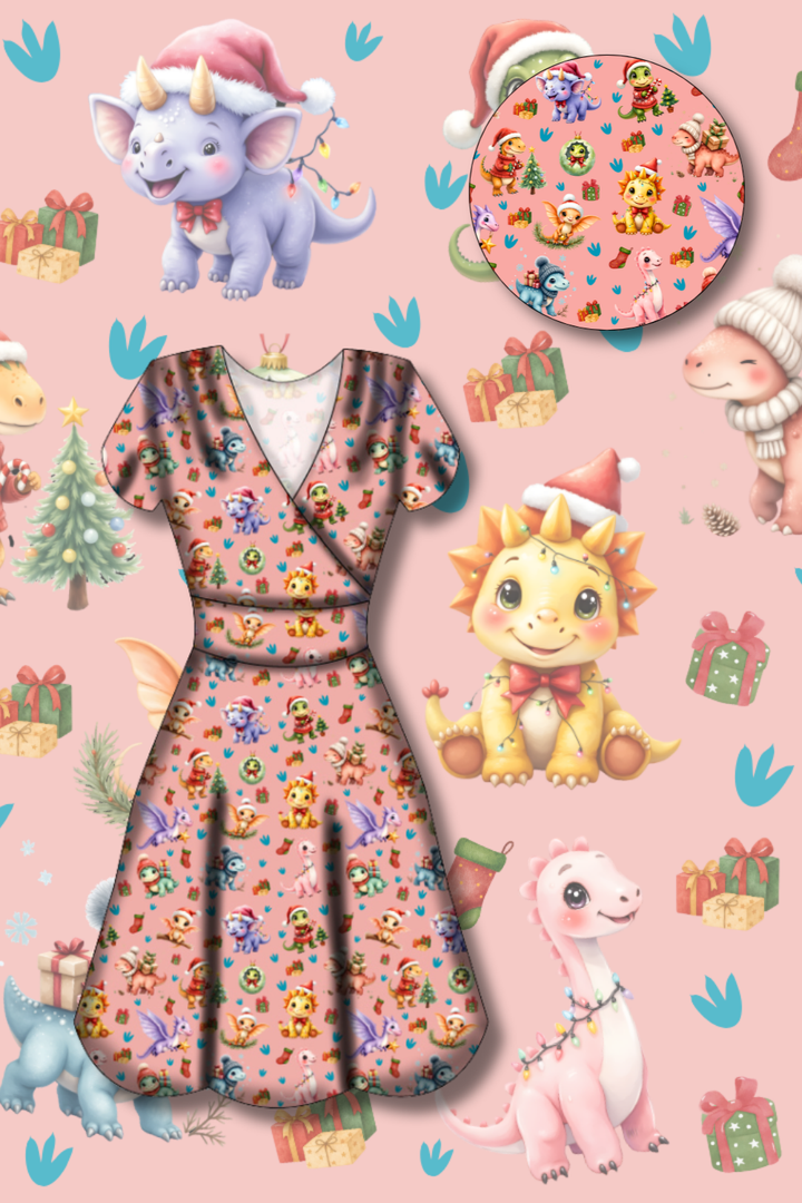 PREORDER - Maeve Swing Dress - Jurassic Jingles - Estimated dispatch date 29th of October