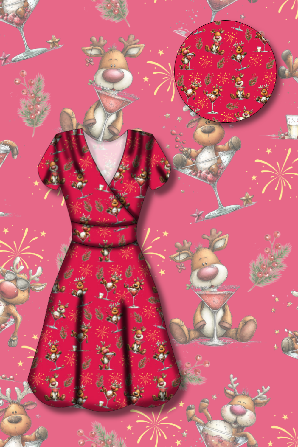PREORDER - Maeve Swing Dress - Rudolph After Hours - Estimated dispatch date 29th of October