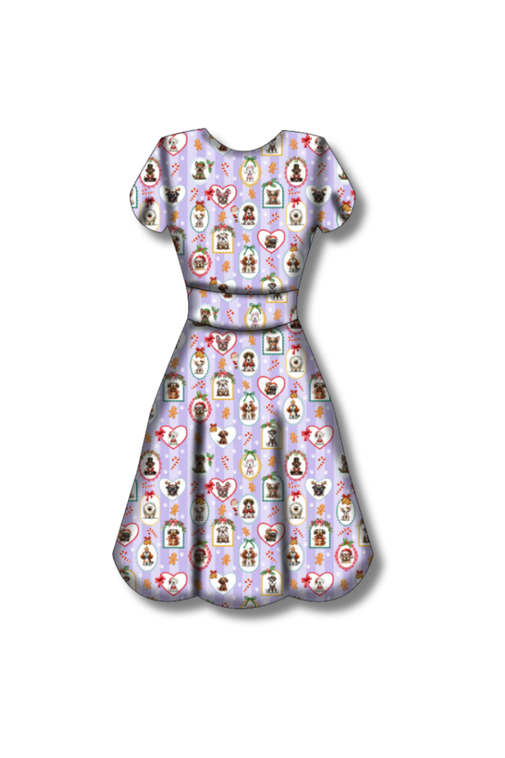 PREORDER - Maeve Swing Dress - Santa Pawtraits - Estimated dispatch date 29th of October