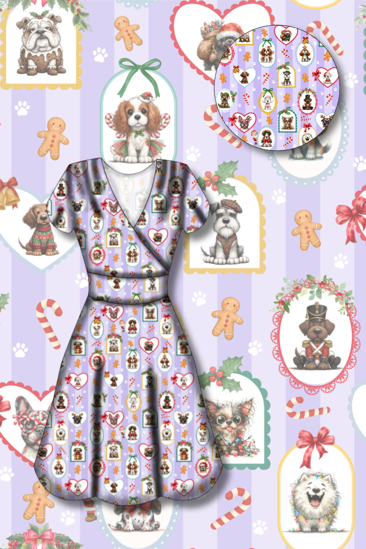 PREORDER - Maeve Swing Dress - Santa Pawtraits - Estimated dispatch date 29th of October