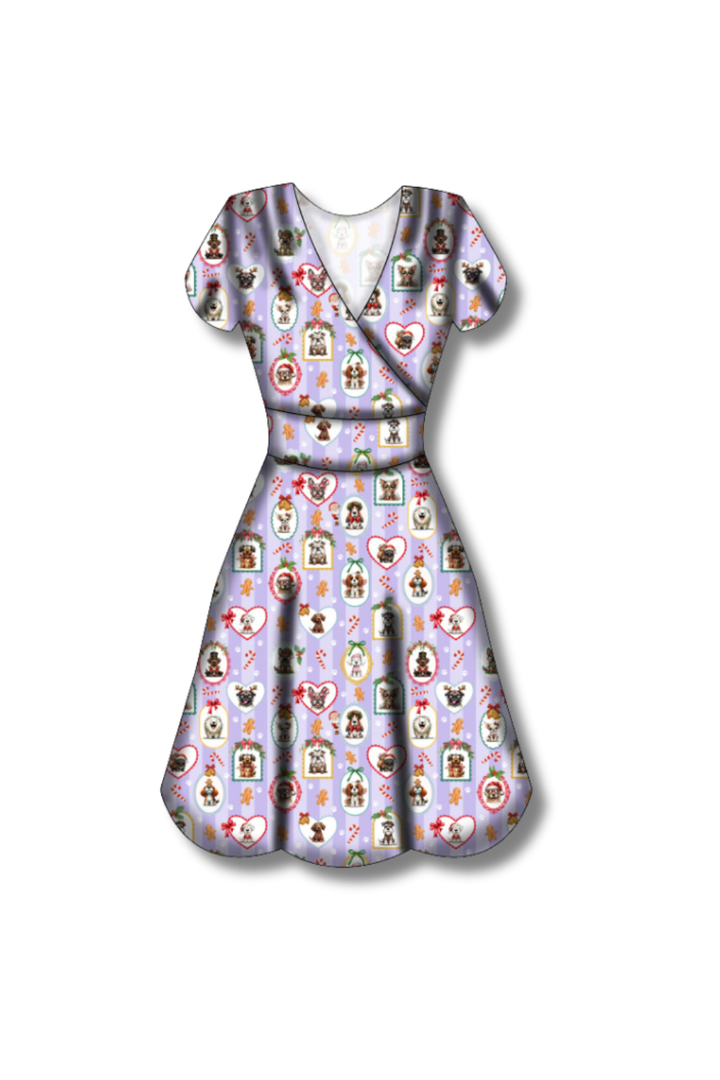 PREORDER - Maeve Swing Dress - Santa Pawtraits - Estimated dispatch date 29th of October