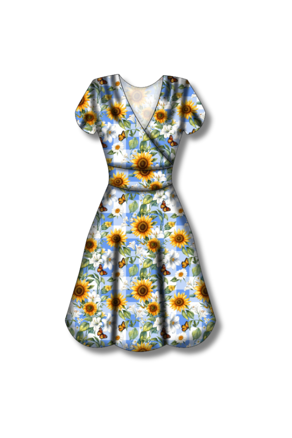 PREORDER - Maeve Swing Dress - Sunflower Blue Gingham - Estimated dispatch date 27th of October