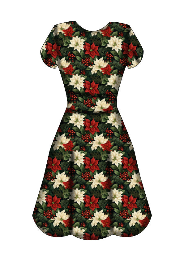 Maeve Swing Dress - Poinsettia - Preorder for dispatch 28th of October