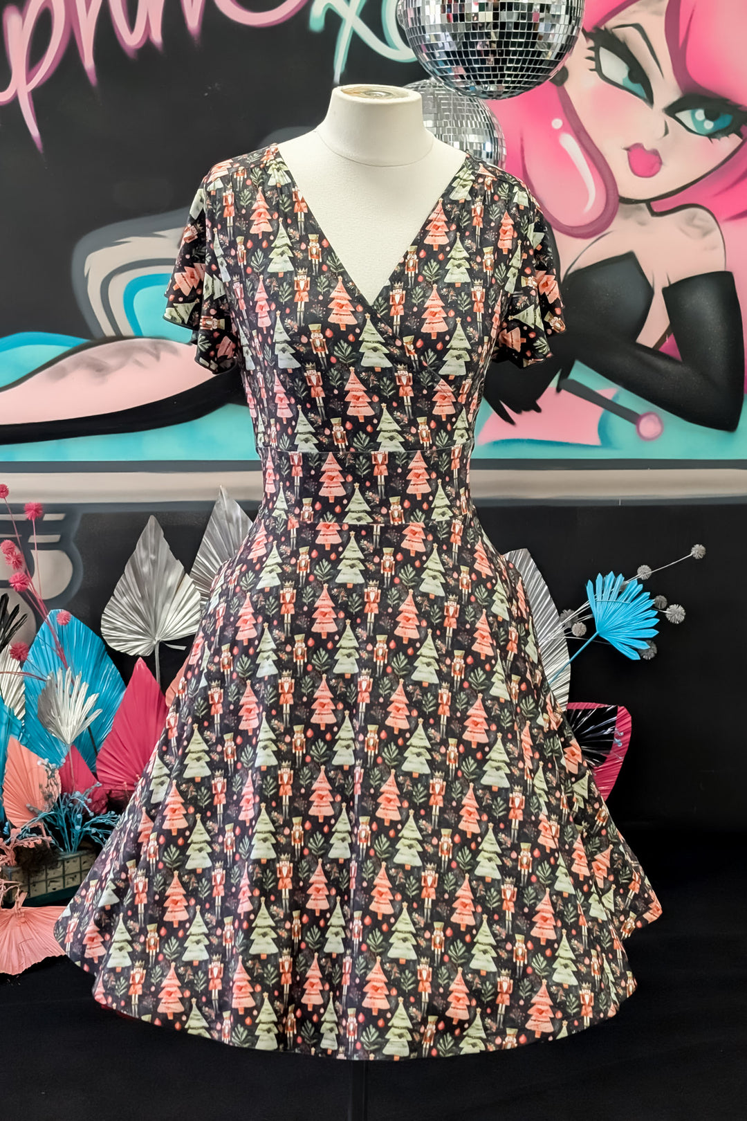 PREORDER - Maeve Swing Dress - Christmas Nutcracker - Estimate dispatch 10th of December