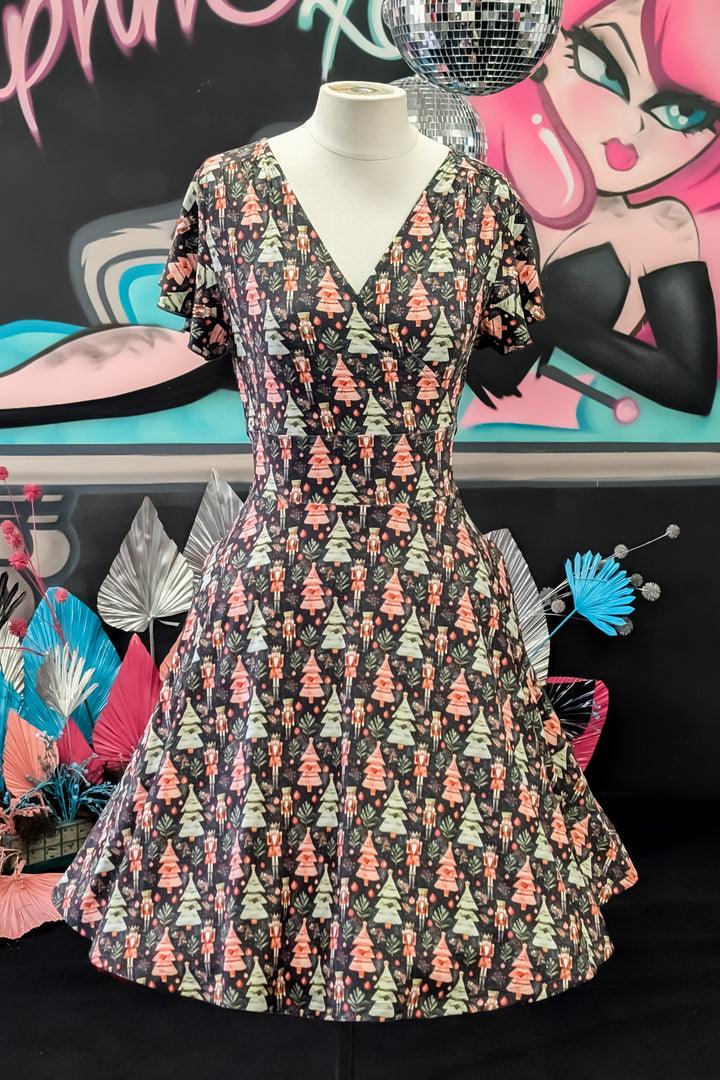 PREORDER - Maeve Swing Dress - Christmas Nutcracker - Estimate dispatch 10th of December