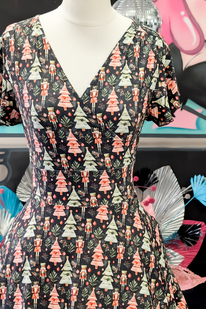 PREORDER - Maeve Swing Dress - Christmas Nutcracker - Estimate dispatch 10th of December