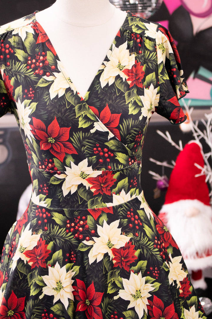 PREORDER - Maeve Swing Dress - Poinsettia - Estimate dispatch 10th of December