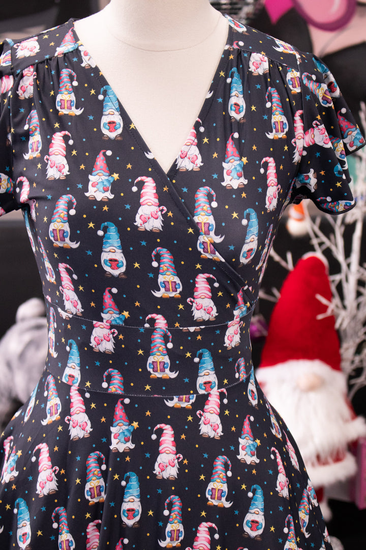 PREORDER - Maeve Swing Dress - Christmas Gnome - Estimate dispatch 10th of December