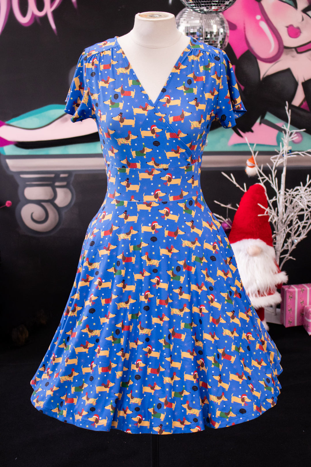 PREORDER - Maeve Swing Dress - Long Dog's Christmas - Estimate dispatch 10th of December