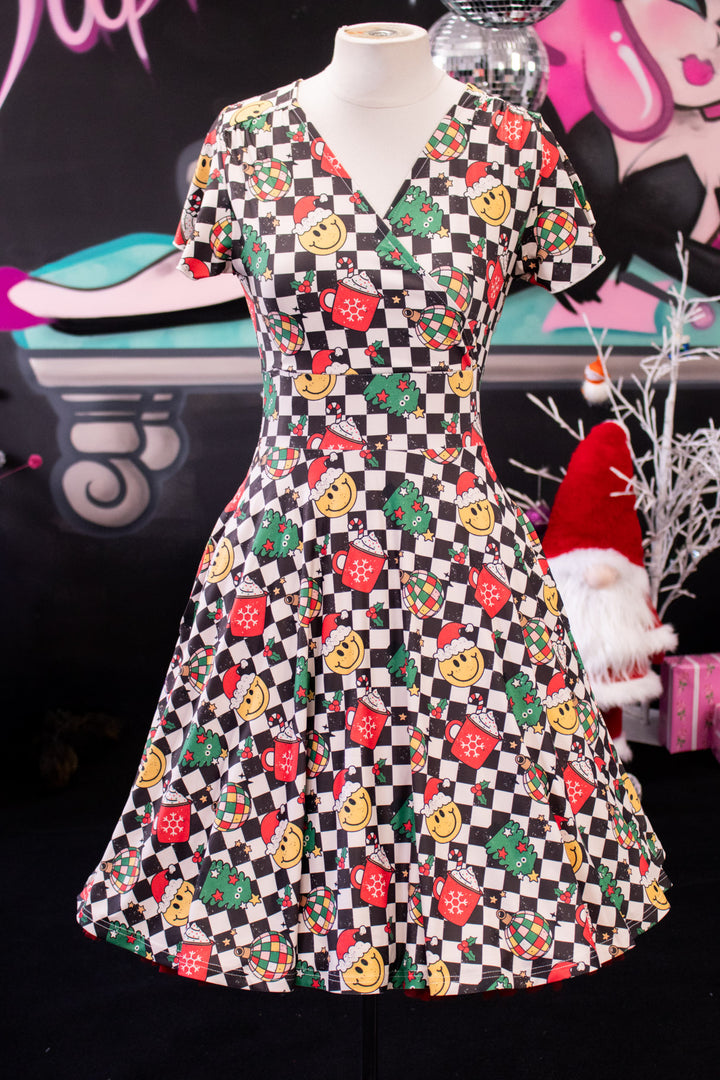 PREORDER - Maeve Swing Dress - Retro Christmas - Estimate dispatch 10th of December
