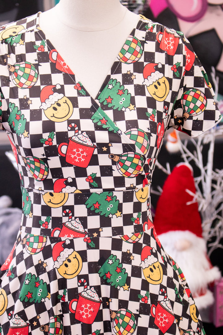 PREORDER - Maeve Swing Dress - Retro Christmas - Estimate dispatch 10th of December
