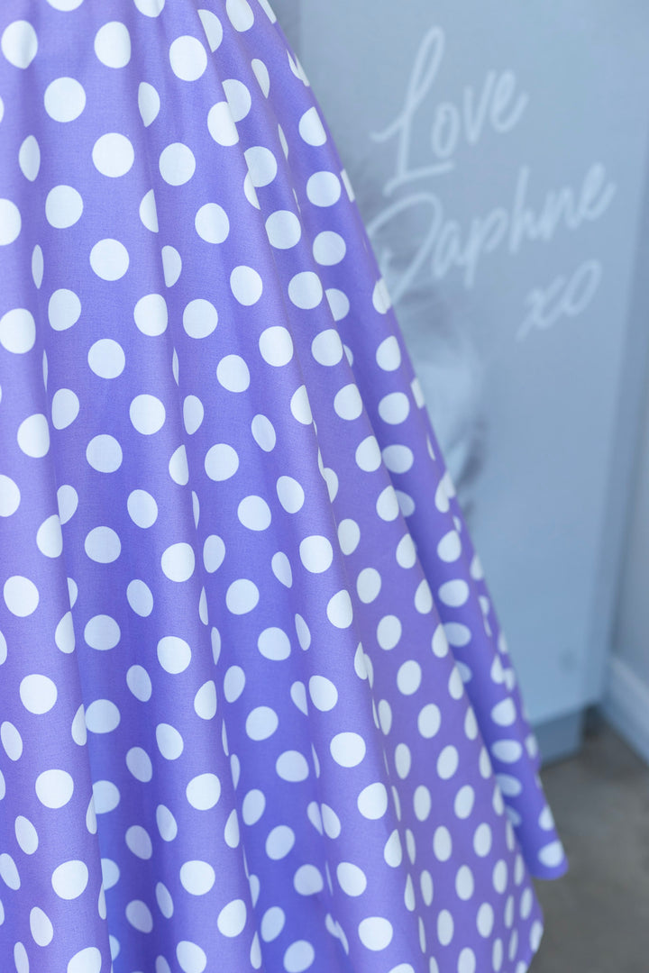 Maisie Lilac Polka Skirt