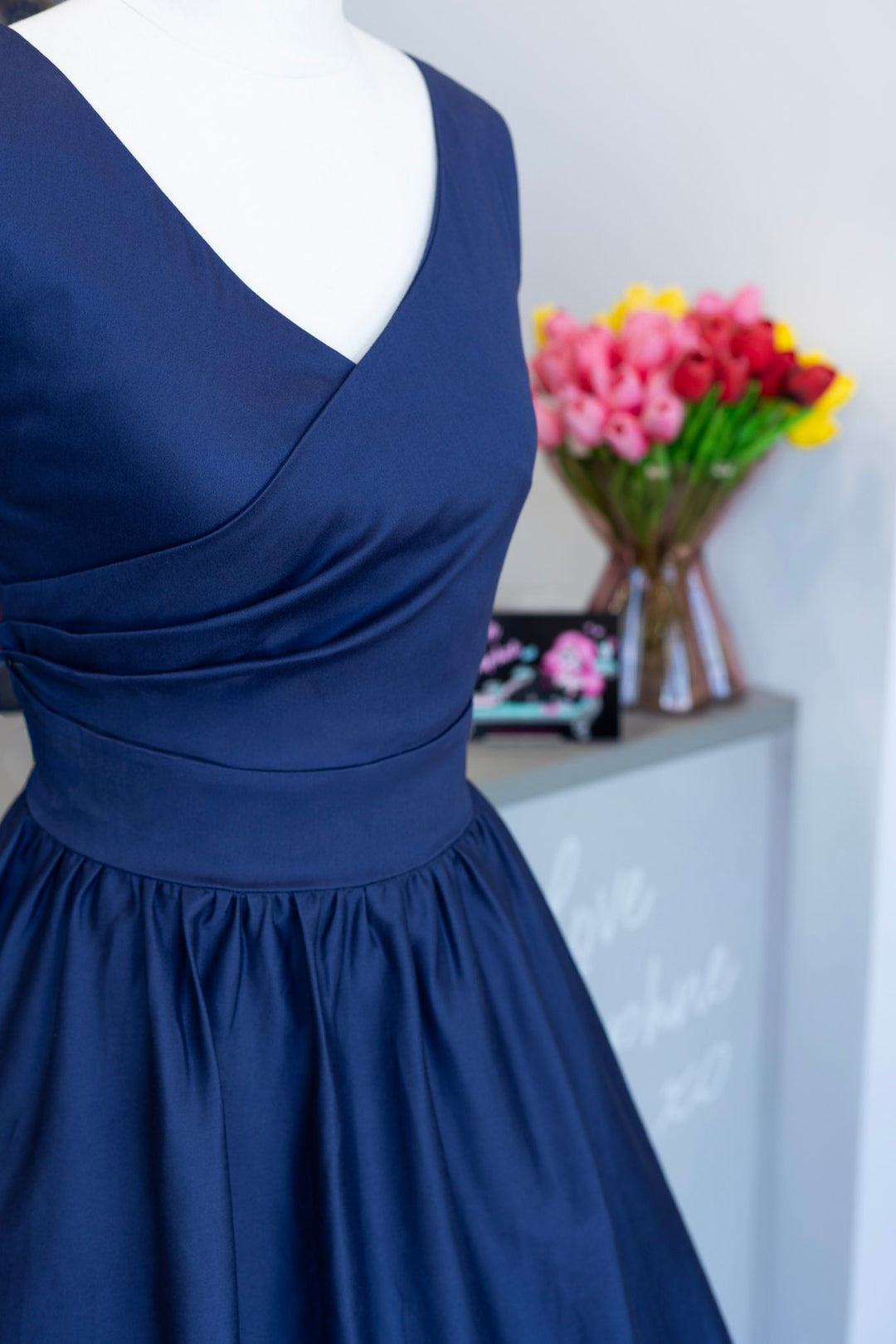 PREORDER - Darlene White Anchor Nautical Swing Dress - Expected dispatch 7th of July
