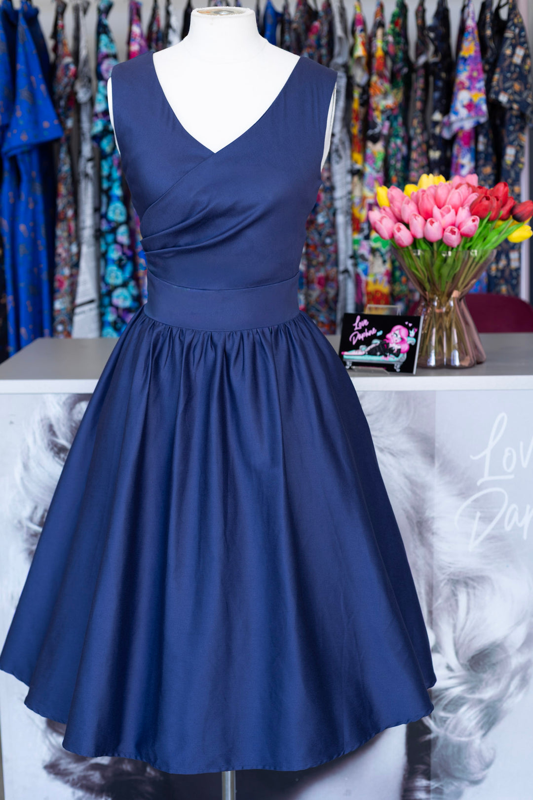 PREORDER - Darlene White Anchor Nautical Swing Dress - Expected dispatch 7th of July