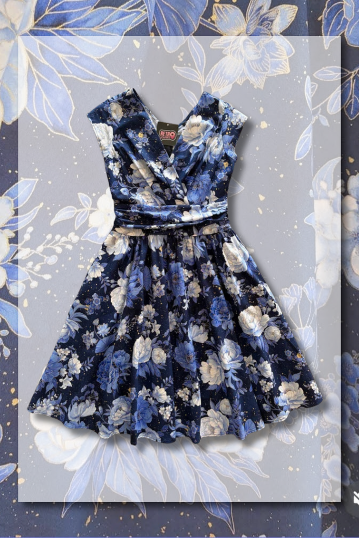 PREORDER - Metallic Floral Greta Dress - Expected dispatch date 22nd of October