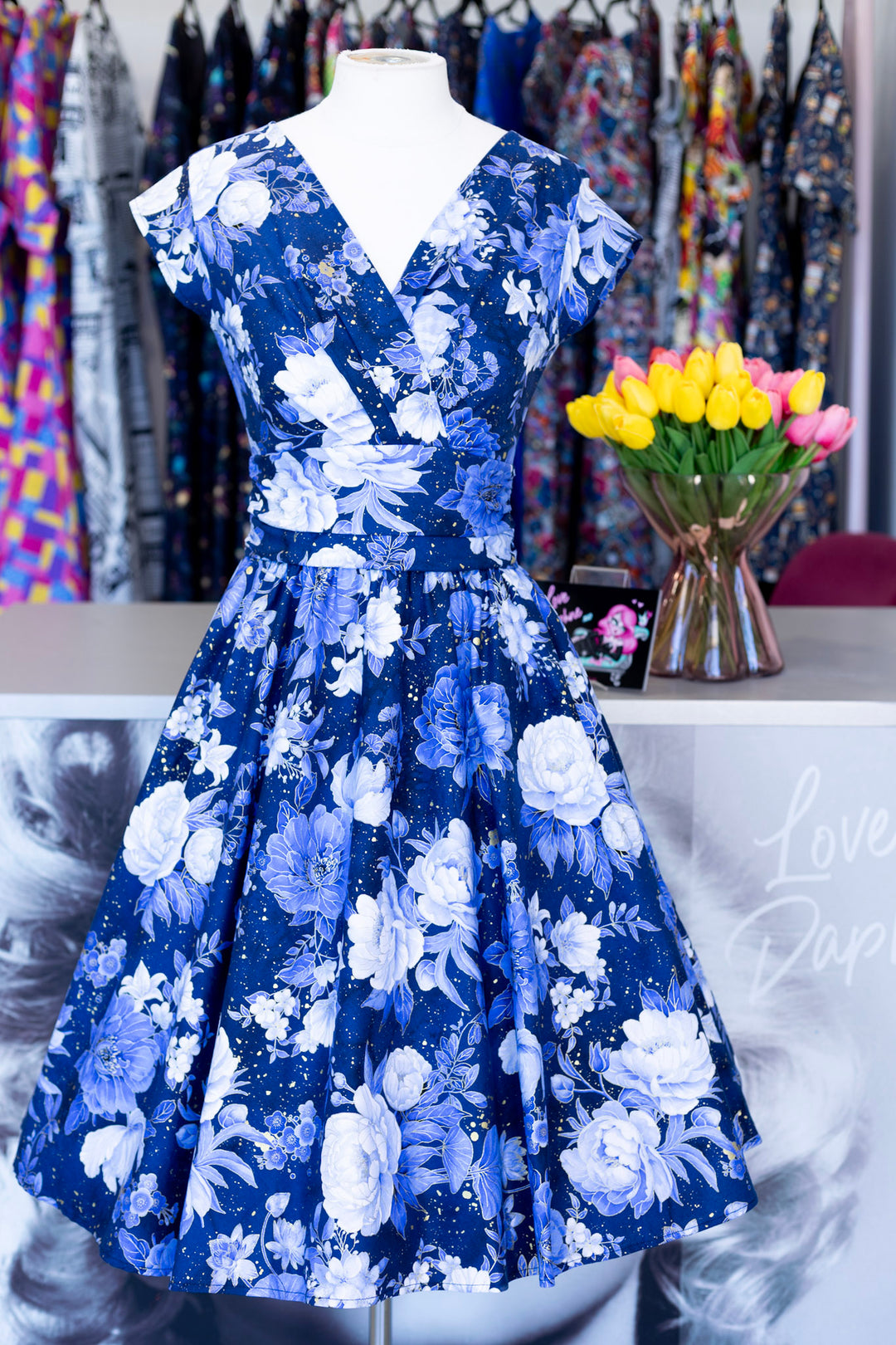 PREORDER - Metallic Floral Greta Dress - Expected dispatch date 12th of November