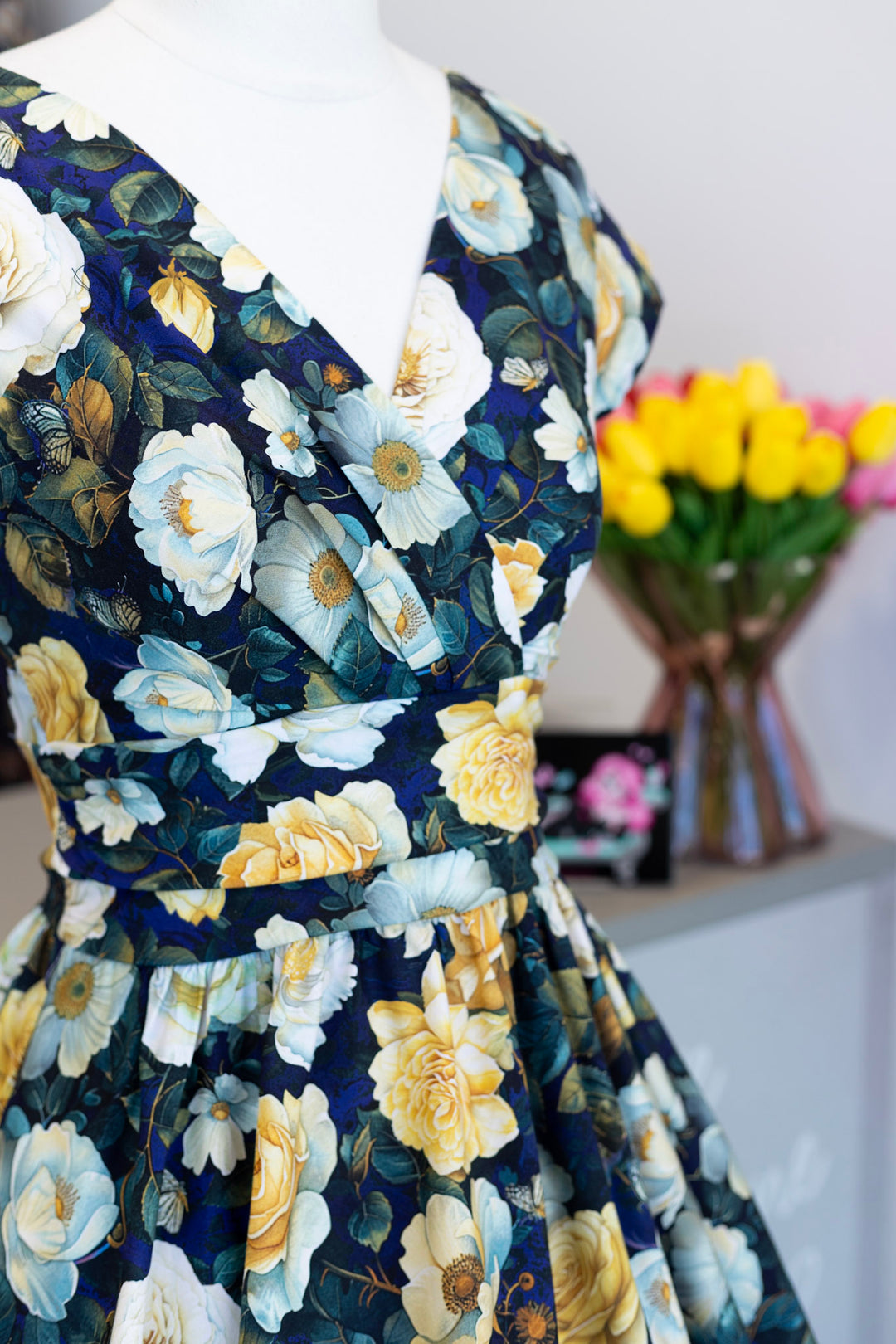 PREORDER - Midnight Floral Greta Dress - Expected dispatch date 12th of November