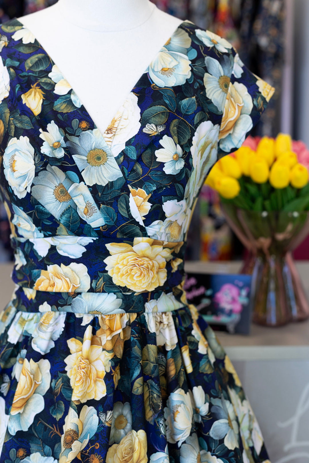 PREORDER - Midnight Floral Greta Dress - Expected dispatch date 12th of November
