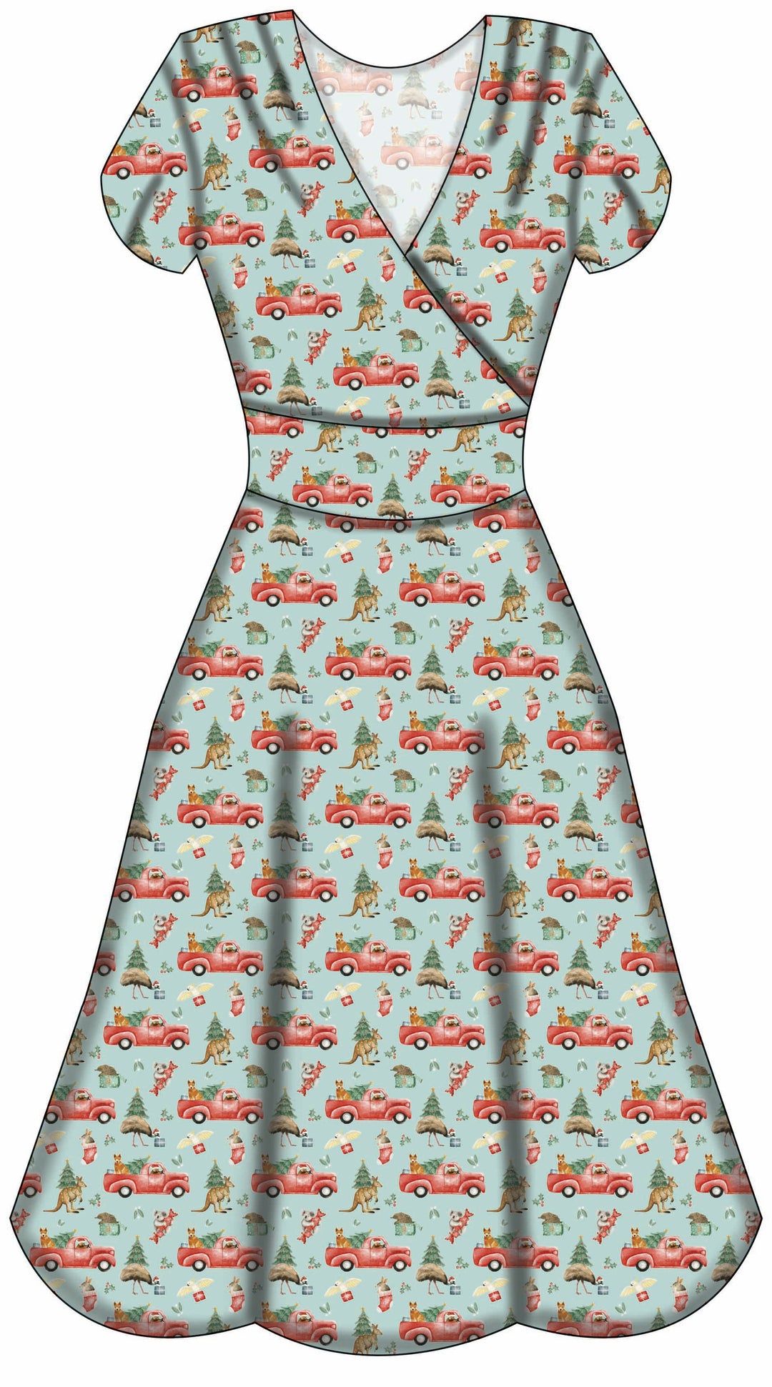 Mimi Swing Dress - Aussie Christmas - Preorder for dispatch 28th of October