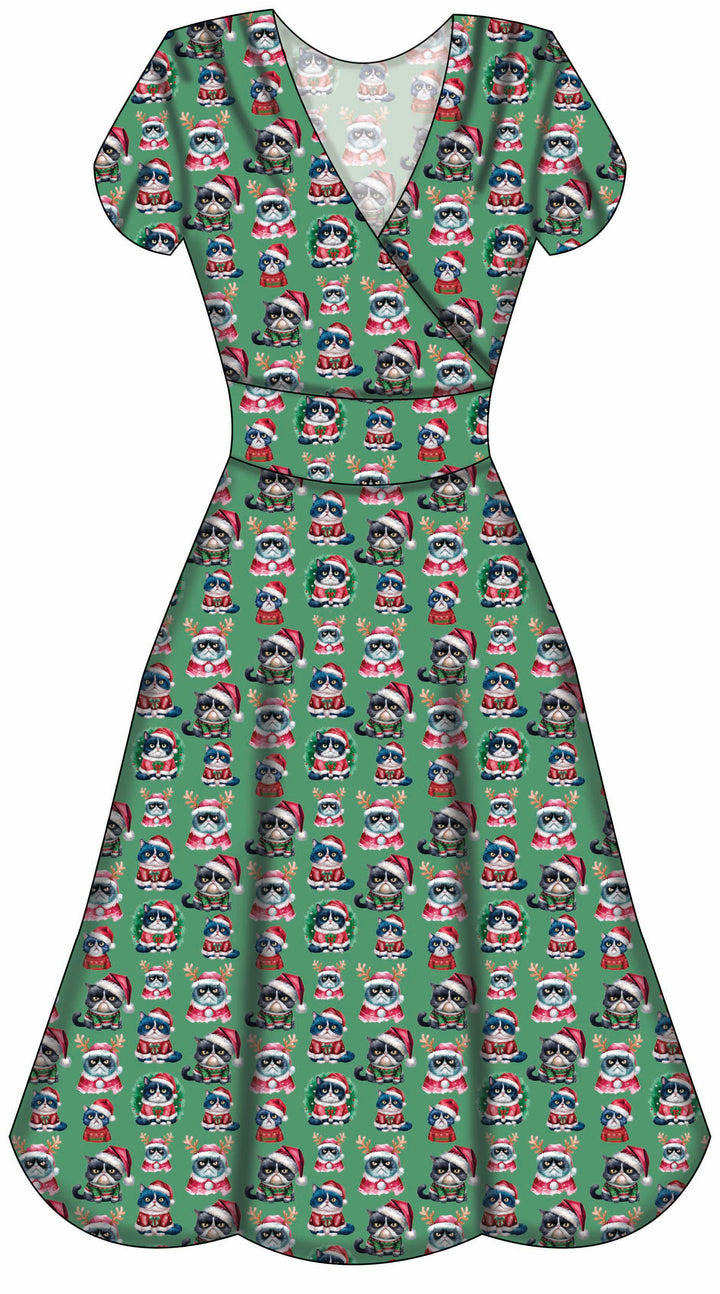 Mimi Swing Dress - Grumpy Cats Christmas - Preorder for dispatch 28th of October