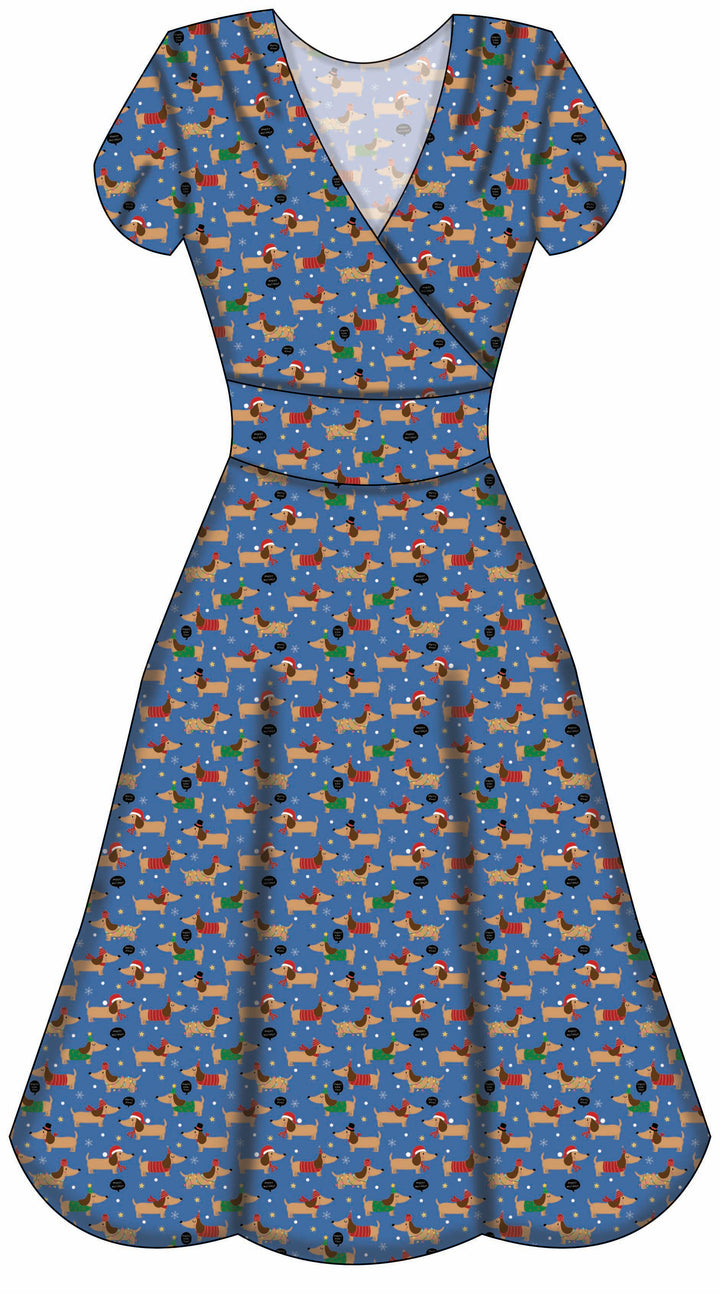 Mimi Swing Dress - Long Dog's Christmas - Preorder for dispatch 28th of October