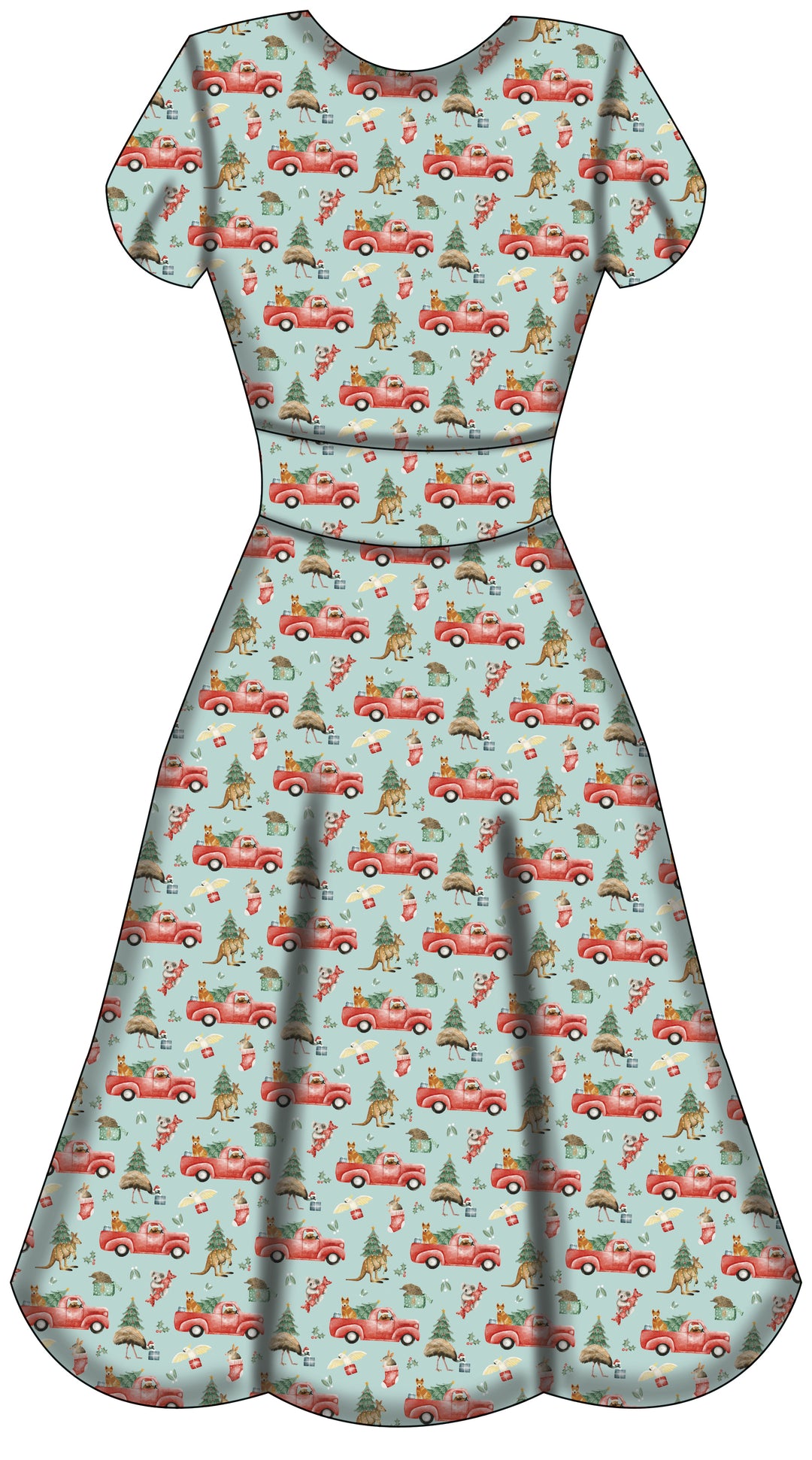 Mimi Swing Dress - Aussie Christmas - Preorder for dispatch 28th of October