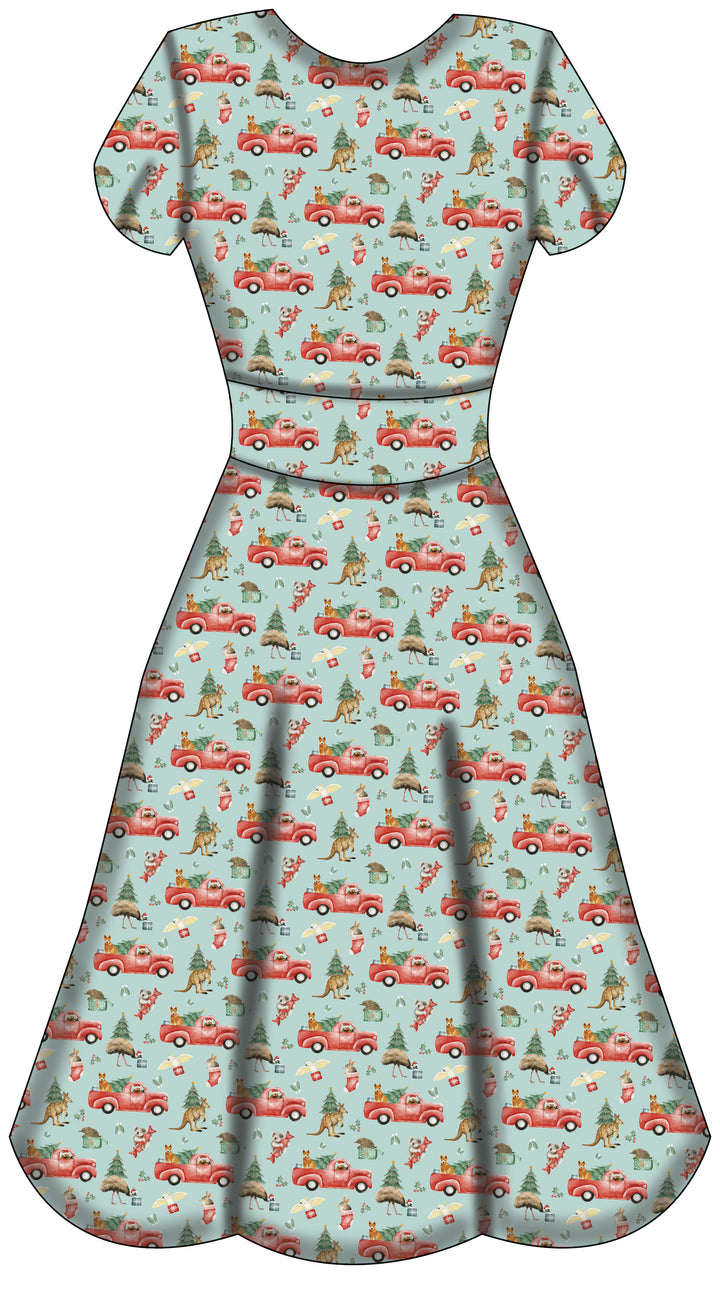 Mimi Swing Dress - Aussie Christmas - Preorder for dispatch 28th of October