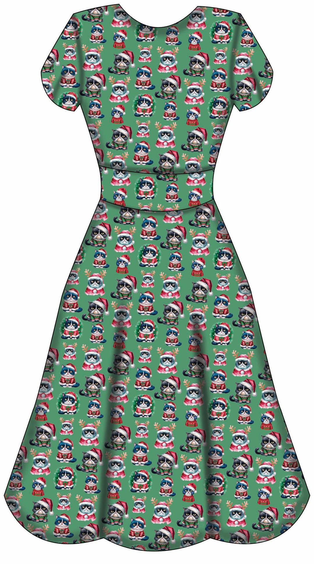 Mimi Swing Dress - Grumpy Cats Christmas - Preorder for dispatch 28th of October
