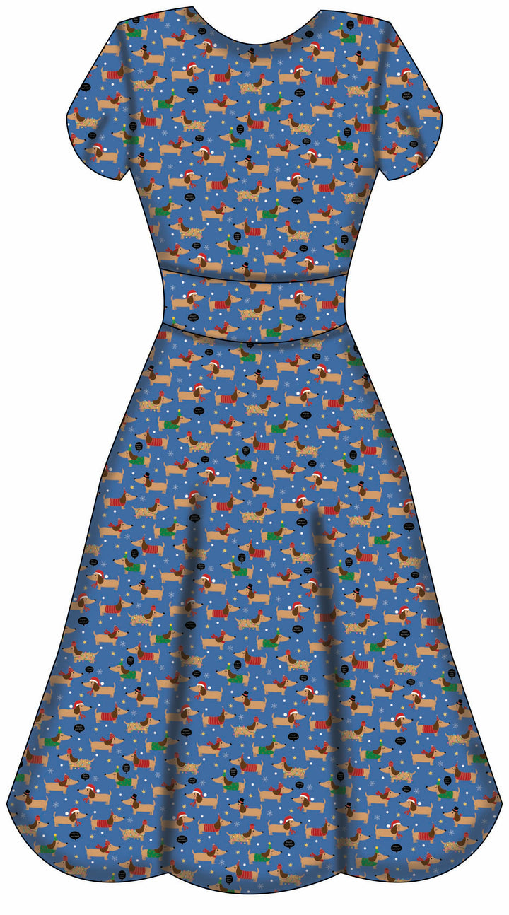 Mimi Swing Dress - Long Dog's Christmas - Preorder for dispatch 28th of October