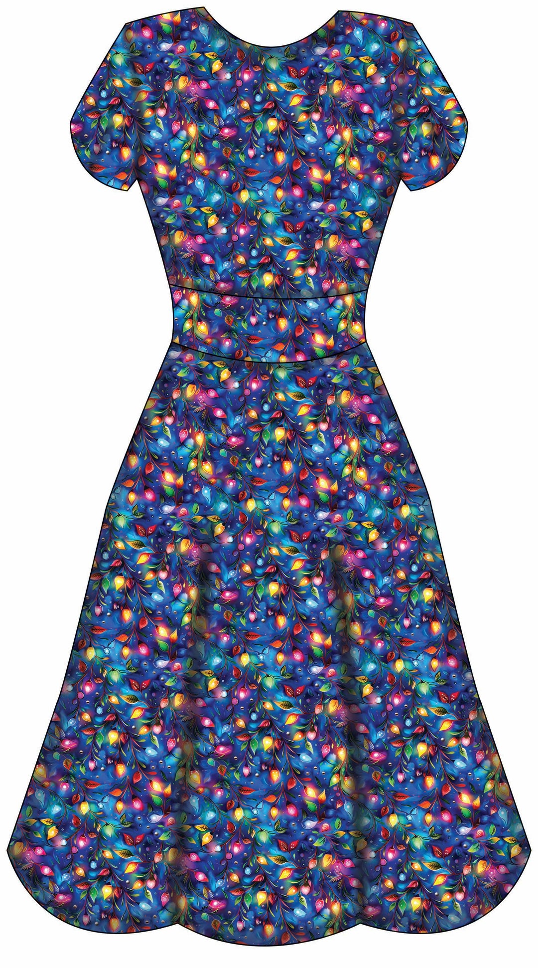 Mimi Swing Dress - Christmas Lights - Preorder for dispatch 28th of October