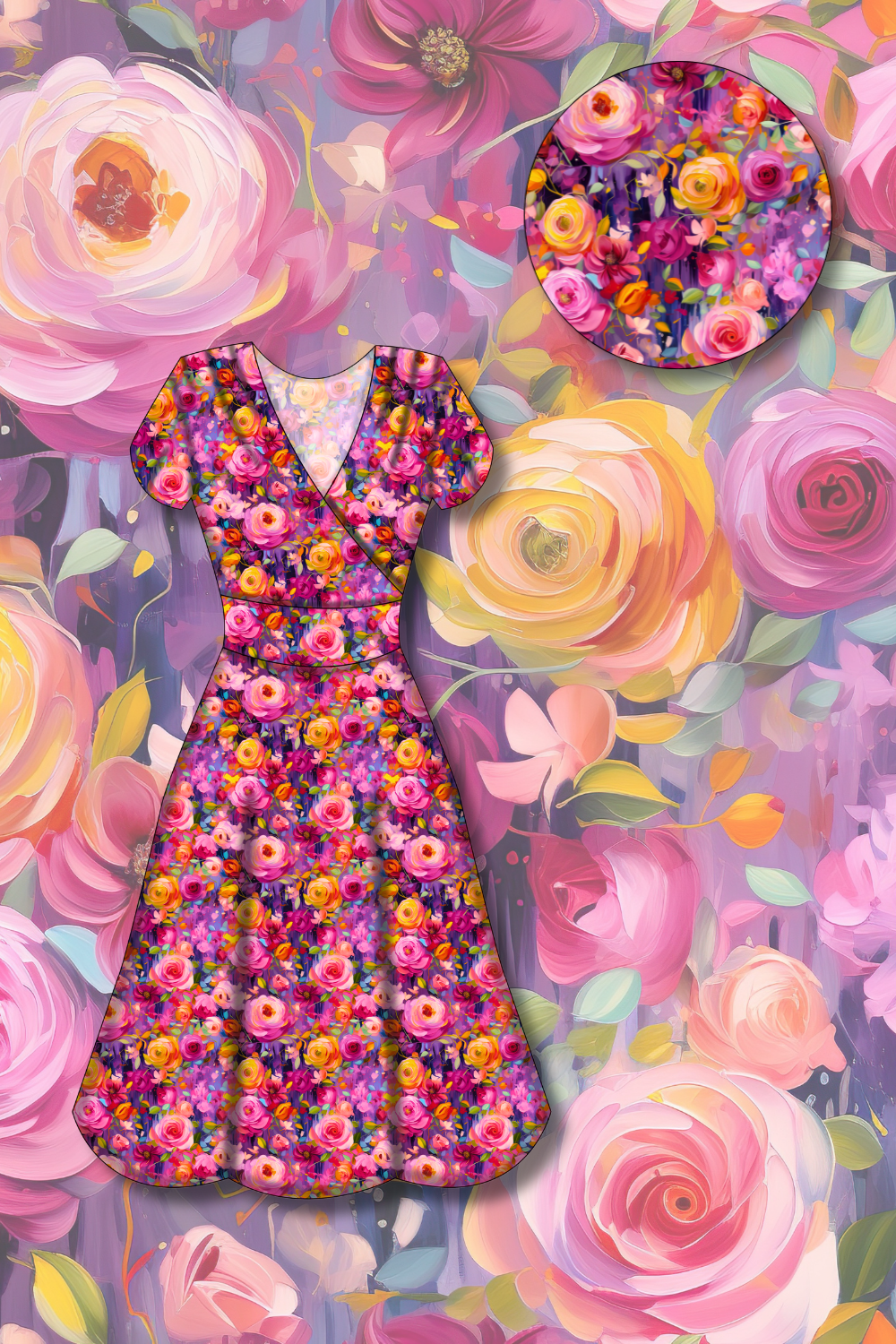 PREORDER - Mimi Swing Dress - Painted in Bloom - Estimated dispatch date 27th of October