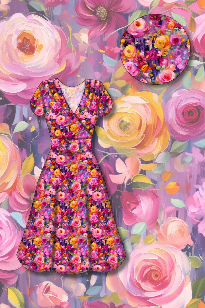 PREORDER - Mimi Swing Dress - Painted in Bloom - Estimated dispatch date 27th of October