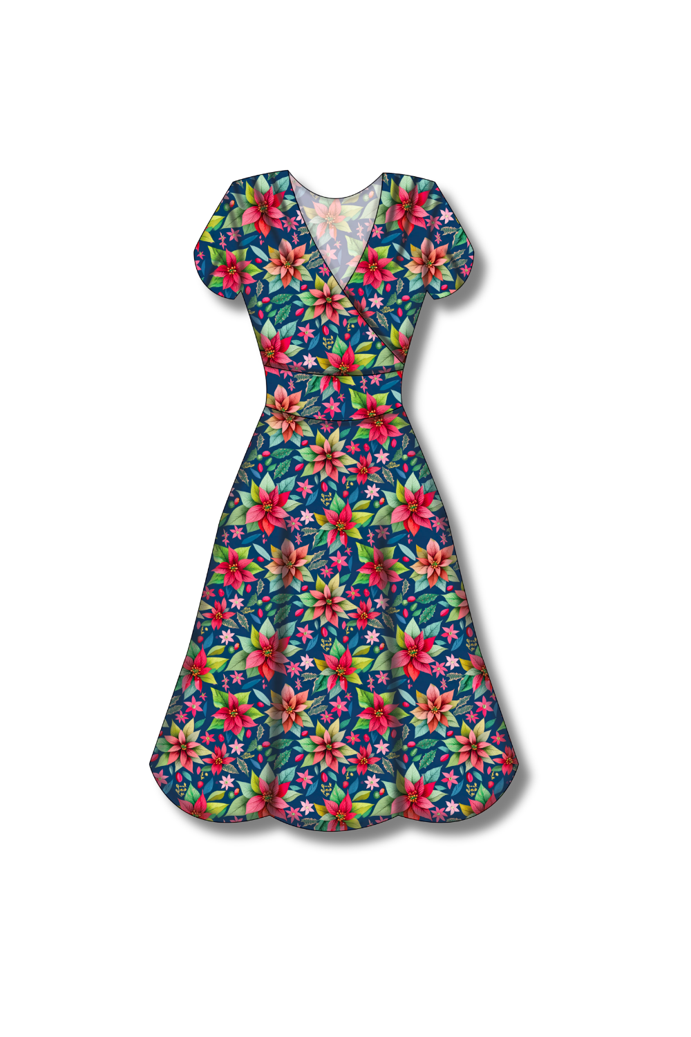 PREORDER - Mimi Swing Dress - Poinsettia Party  - Estimated dispatch date 29th of October