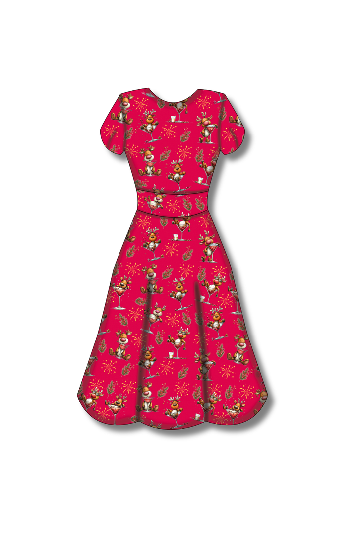 PREORDER - Mimi Swing Dress - Rudolph After Hours  - Estimated dispatch date 29th of October