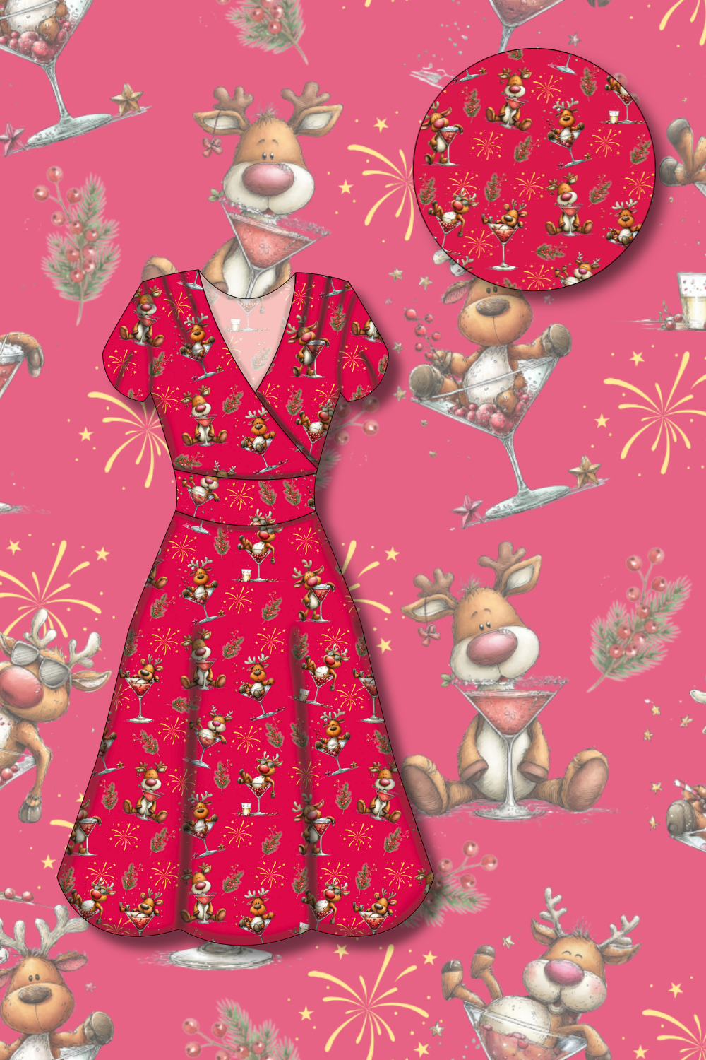 PREORDER - Mimi Swing Dress - Rudolph After Hours  - Estimated dispatch date 29th of October
