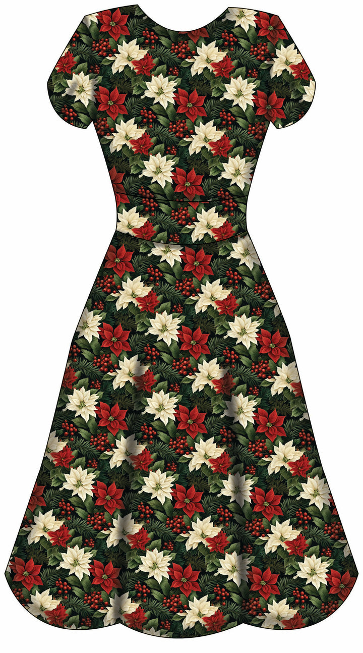 Mimi Swing Dress - Poinsettia - Preorder for dispatch 28th of October