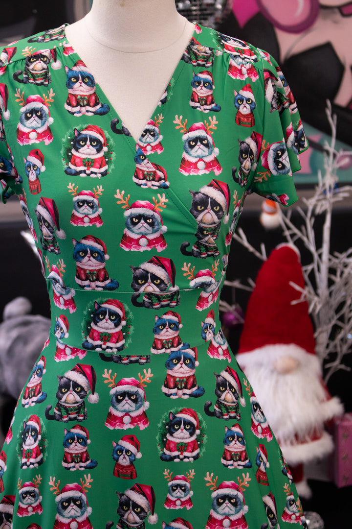 INSTOCK - Mimi Swing Dress - Grumpy Cats Christmas