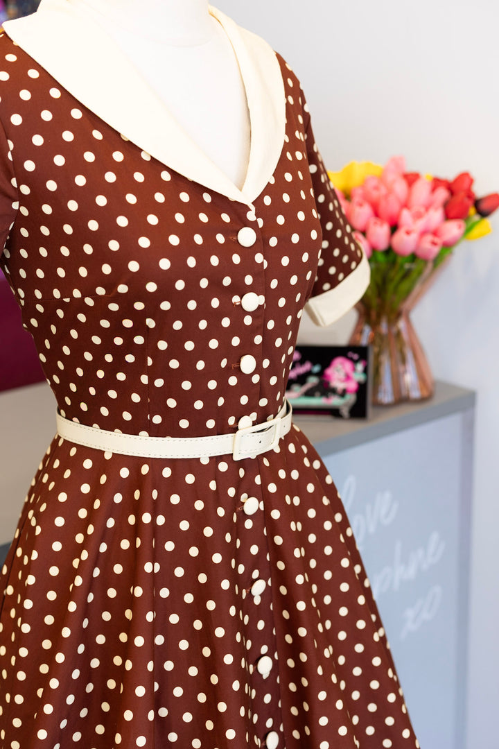 Mollie Brown Polka Shirt Dress