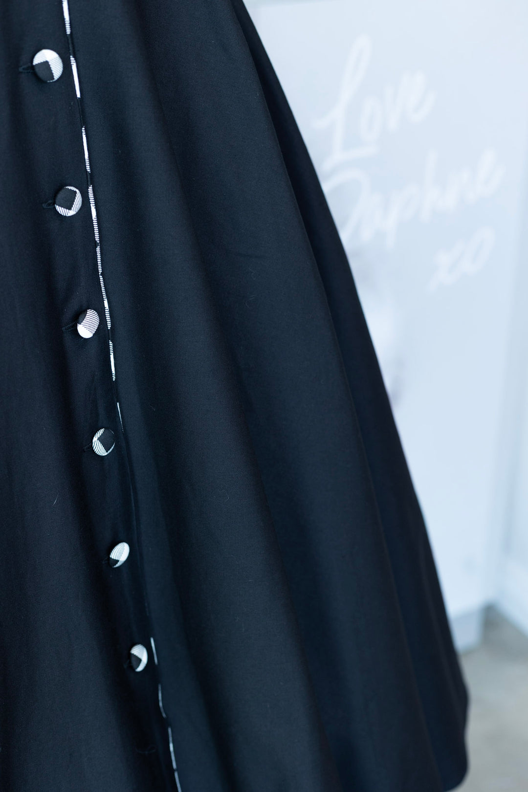 Mollie Classic Black Gingham Shirt Dress
