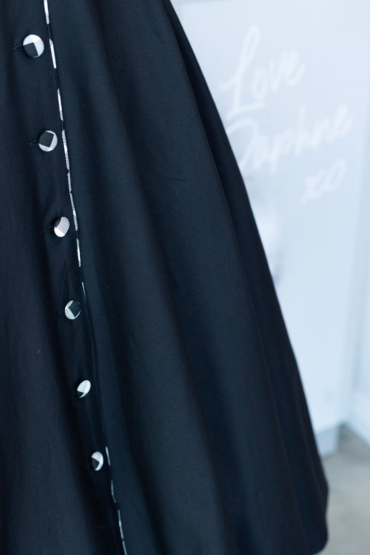 Mollie Classic Black Gingham Shirt Dress