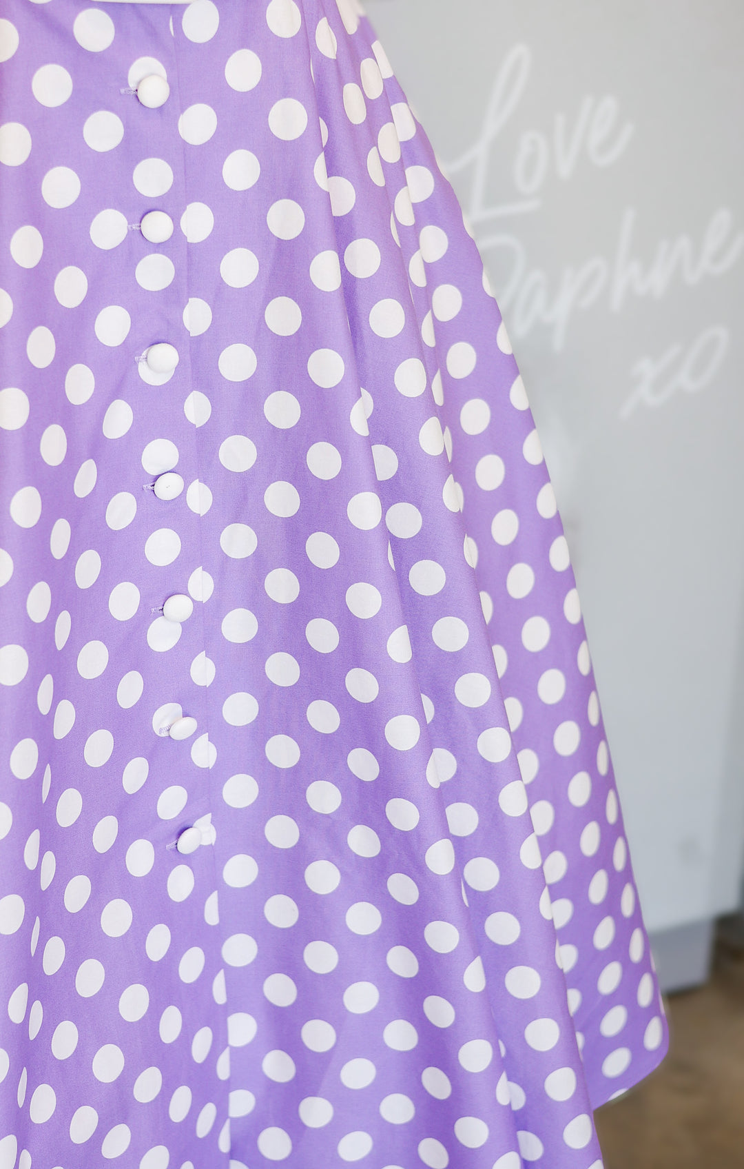 Mollie Lilac Polka Shirt Dress