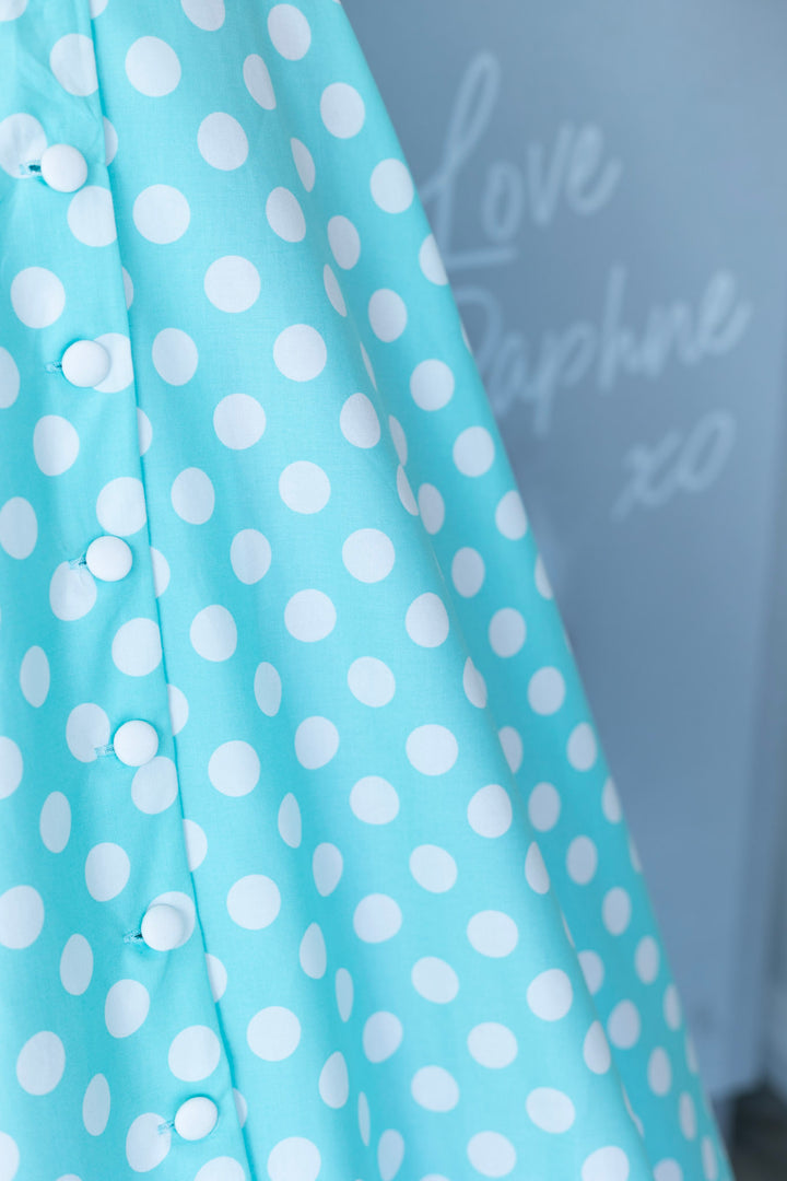 PREORDER - Mollie Mint Green Polka Dot Shirt Dress - Expected dispatch 24th of June