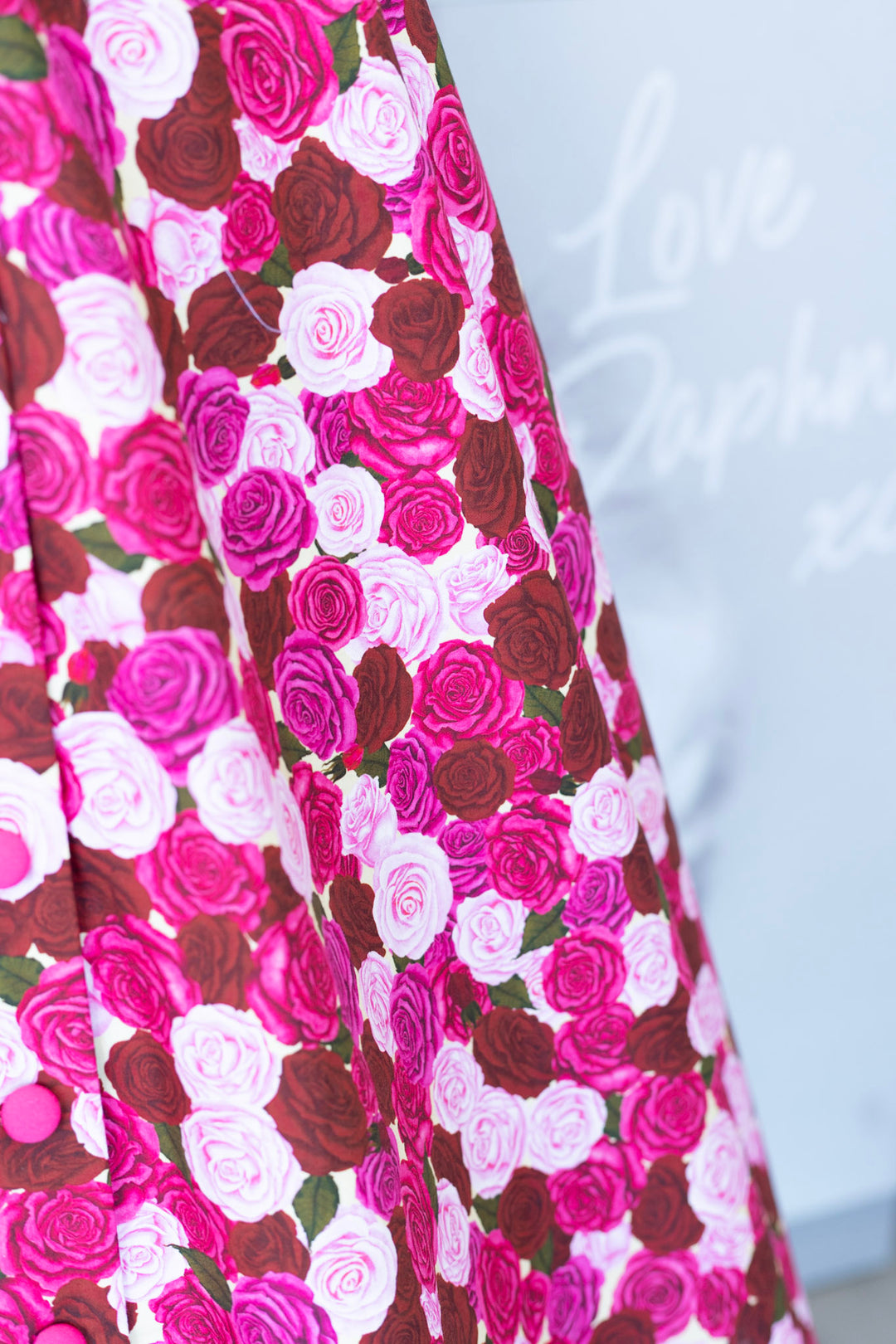 Mollie Pink Rose Garden Shirt Dress